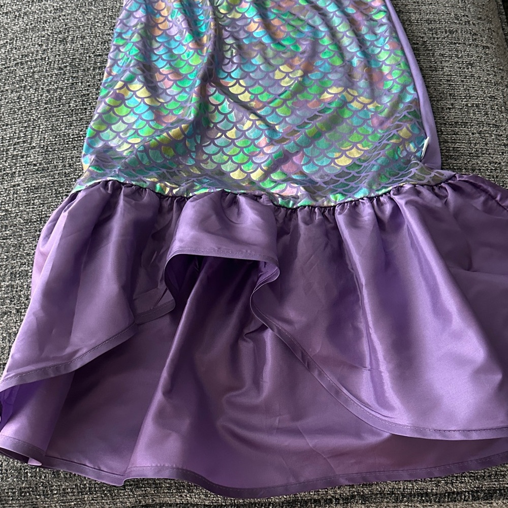 Girls' Teal and Purple Mermaid Costume Dress - Kids Halloween - Picture 8 of 8